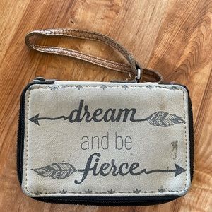 Cute coin purse upcycled canvas by Mona B